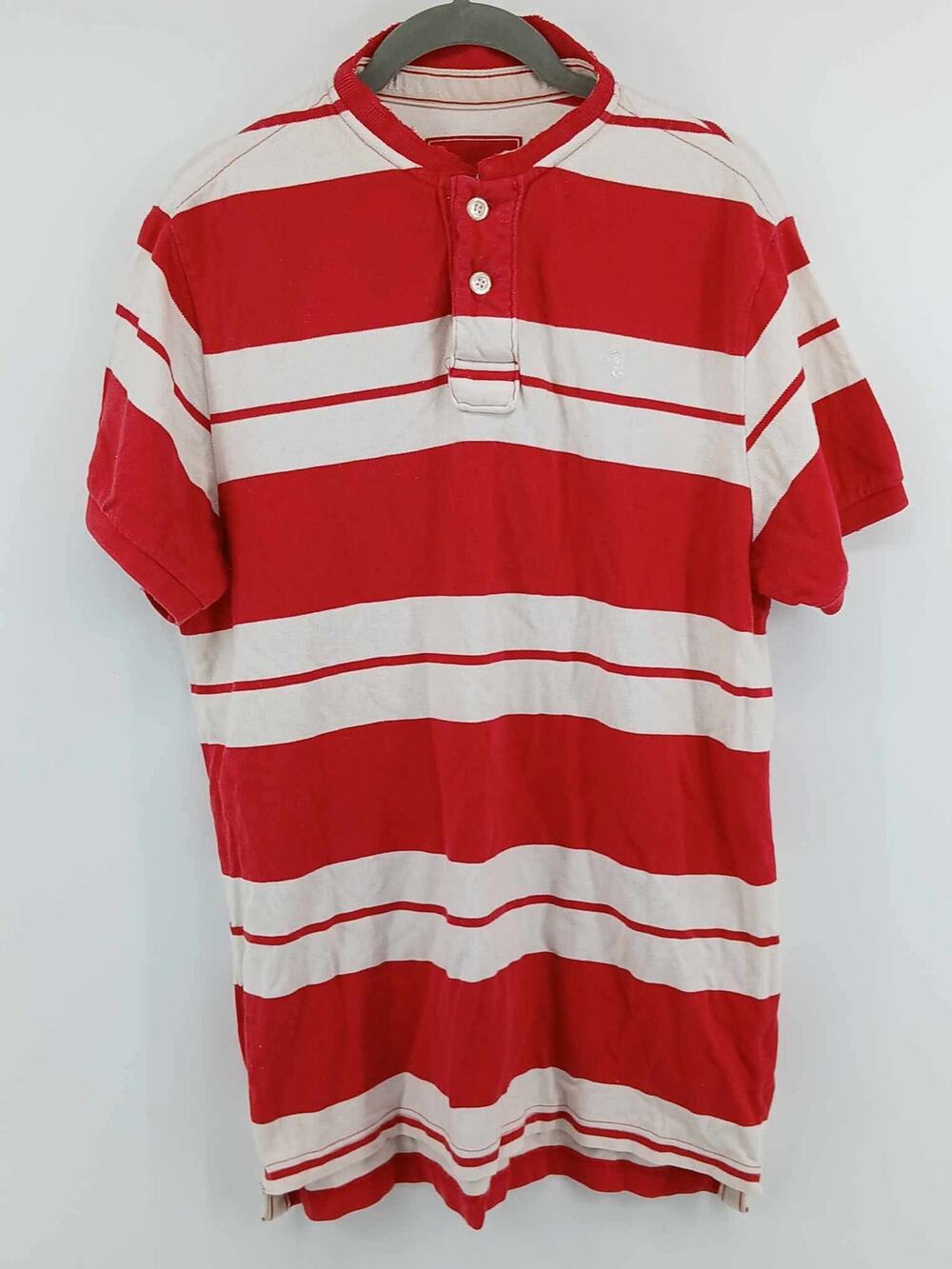 Y2K striped polo Duck Head Jeans, red and white (L)